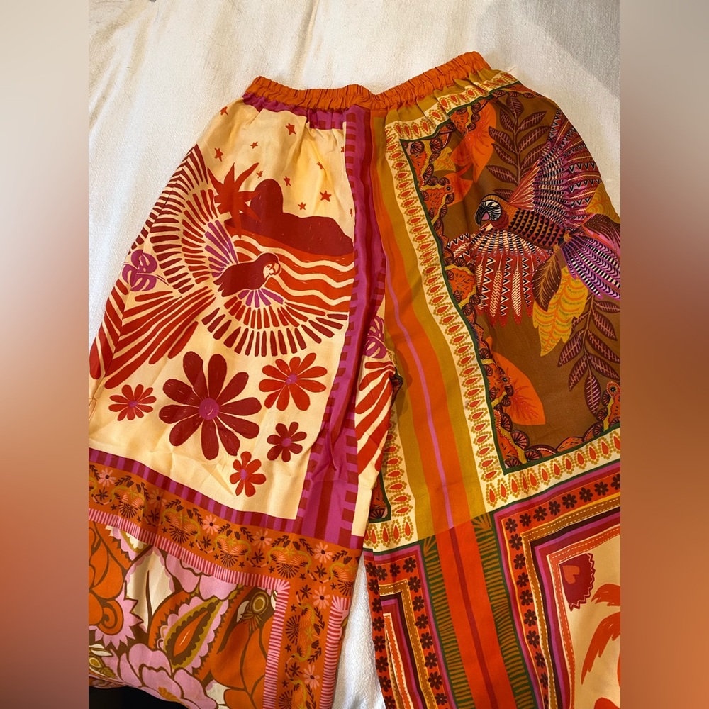 Farm Rio Mixed Scarves Pants - Picture 3 of 5